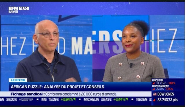 African Puzzle, pitch à l'émission Les Pionniers de Fred Mazzella sur BFM Business TV