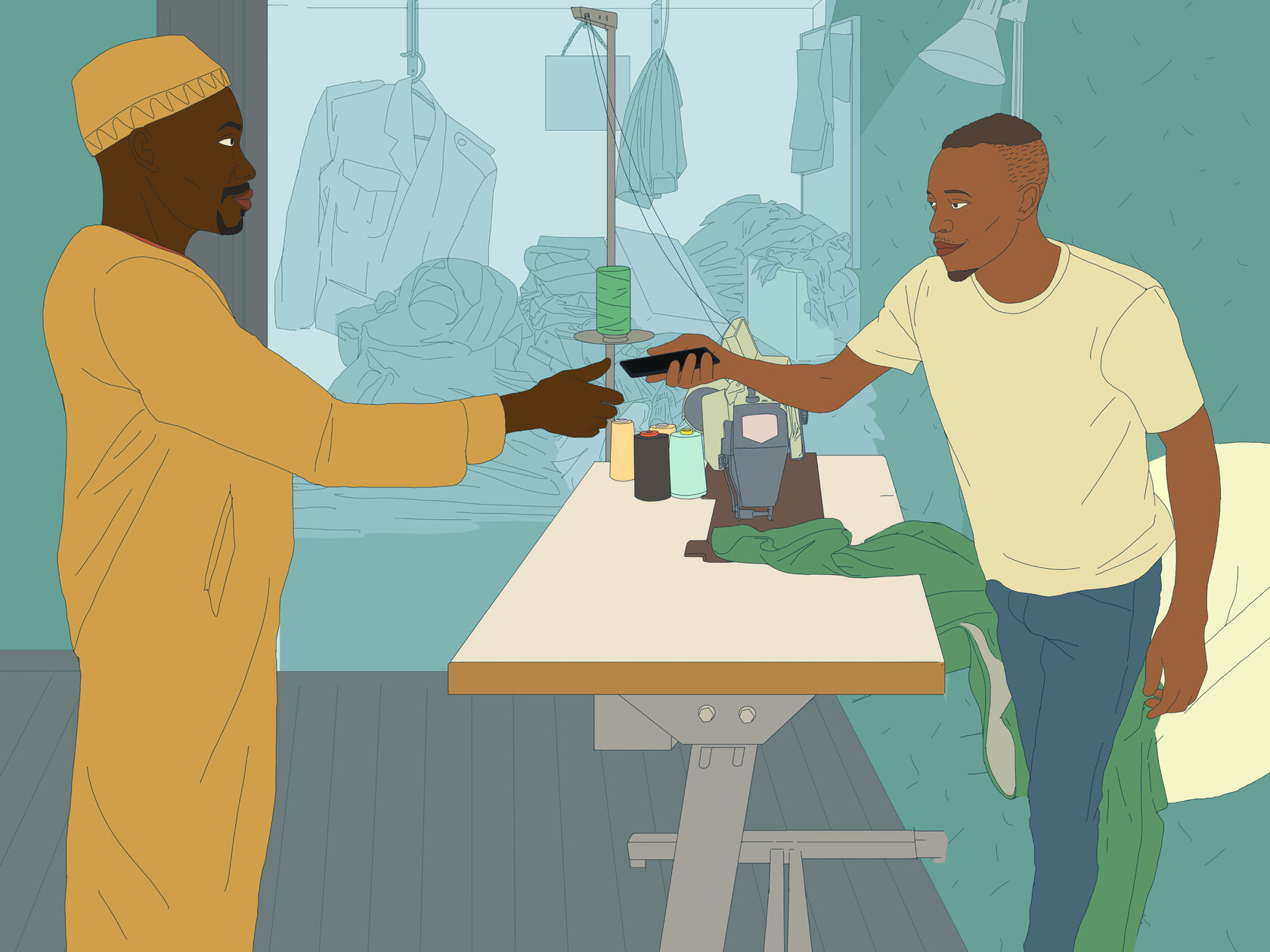 Tailor using African Puzzle app